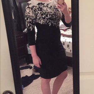 Ralph Lauren Black & White Floral Dress